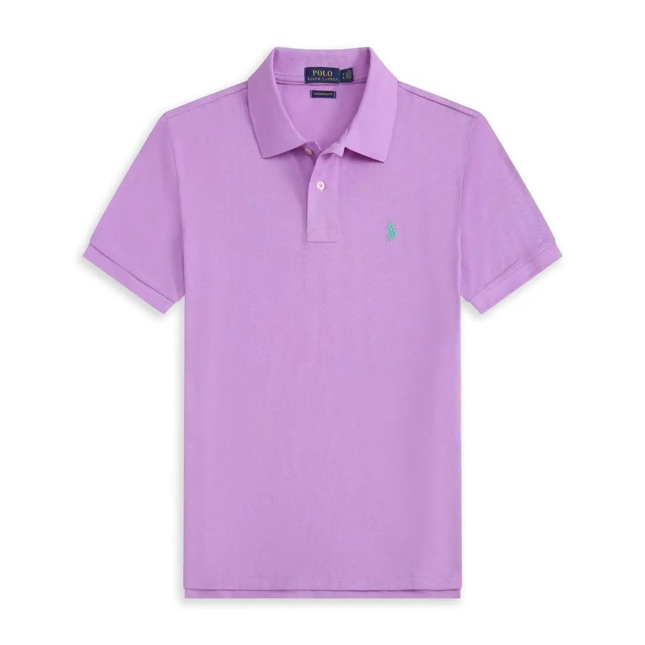 Unbranded T-Shirts Short-Sleeve Polo Shirt with Embroidered Horse Motif — 33