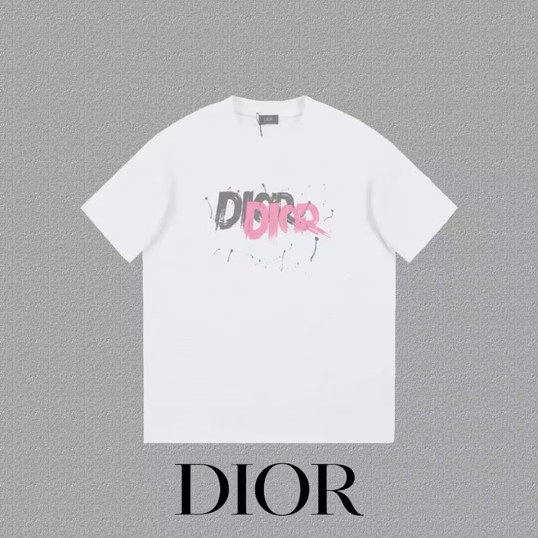 Dior T-Shirts Logo Print Short-Sleeve — 33