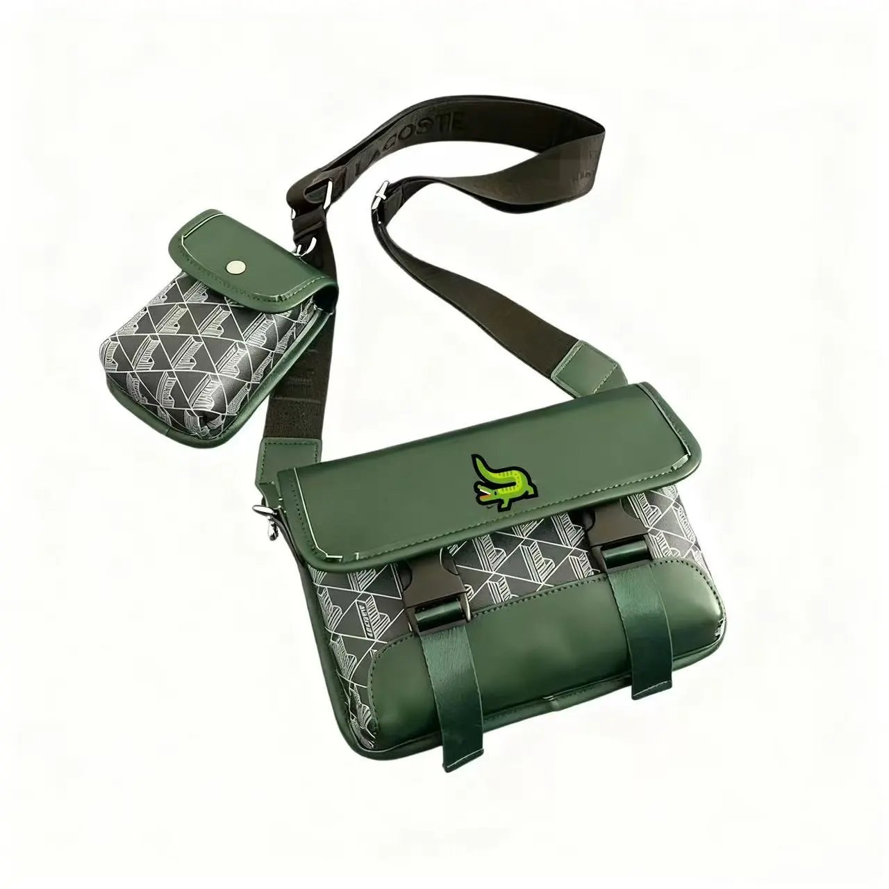 Lacoste Crossbody Bags Flap Satchel with Detachable Pouch image 3
