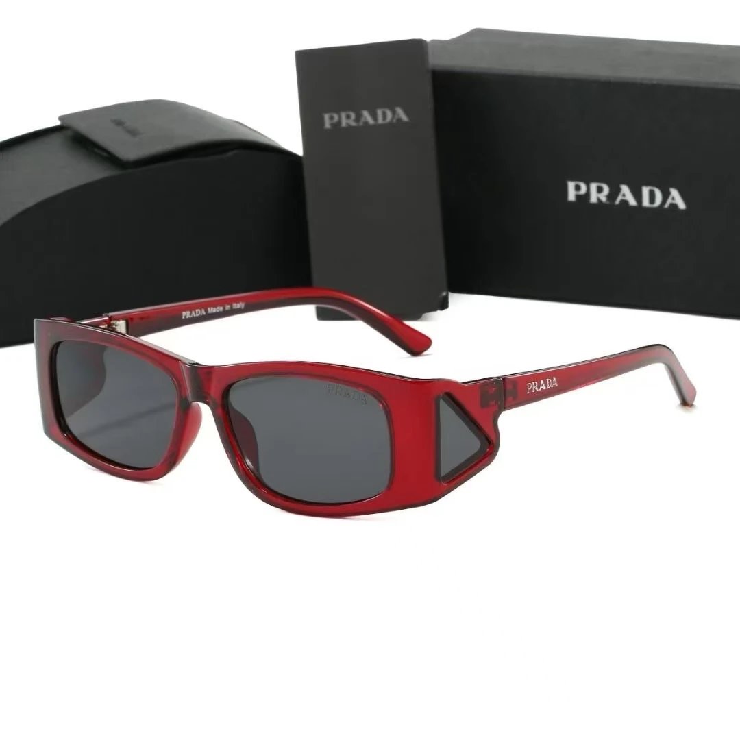 Prada Eyewear Square-frame sunglasses with triangle logo temples — 29