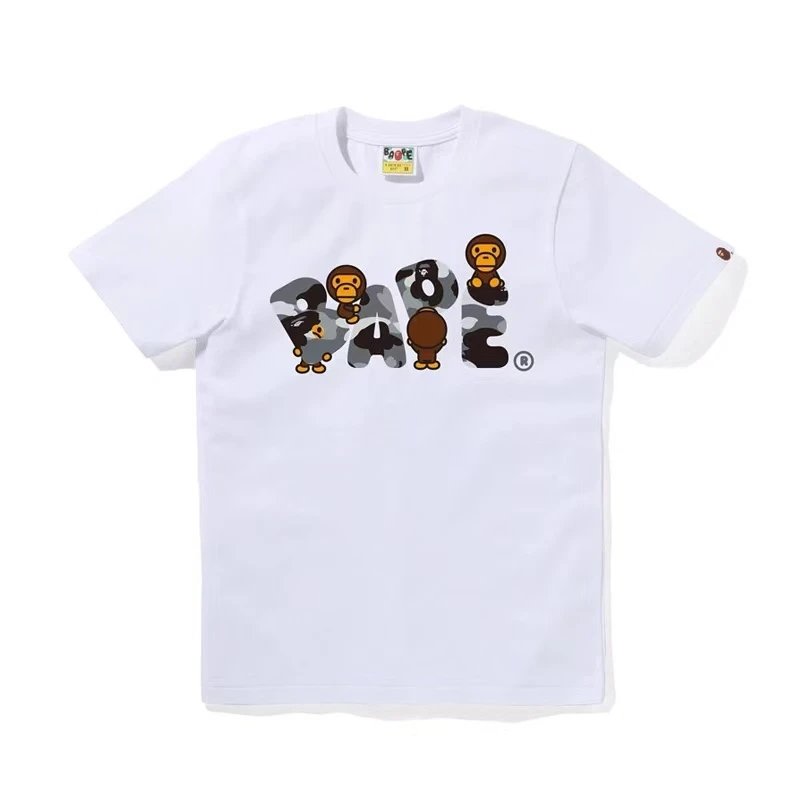 A BATHING APE T-Shirts Head Graphic Short-Sleeve T-Shirt — 39