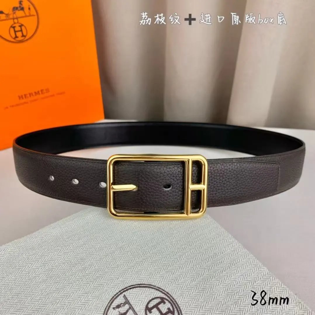 Hermès Belts K1-0118 H-Buckle Leather Belt — 6