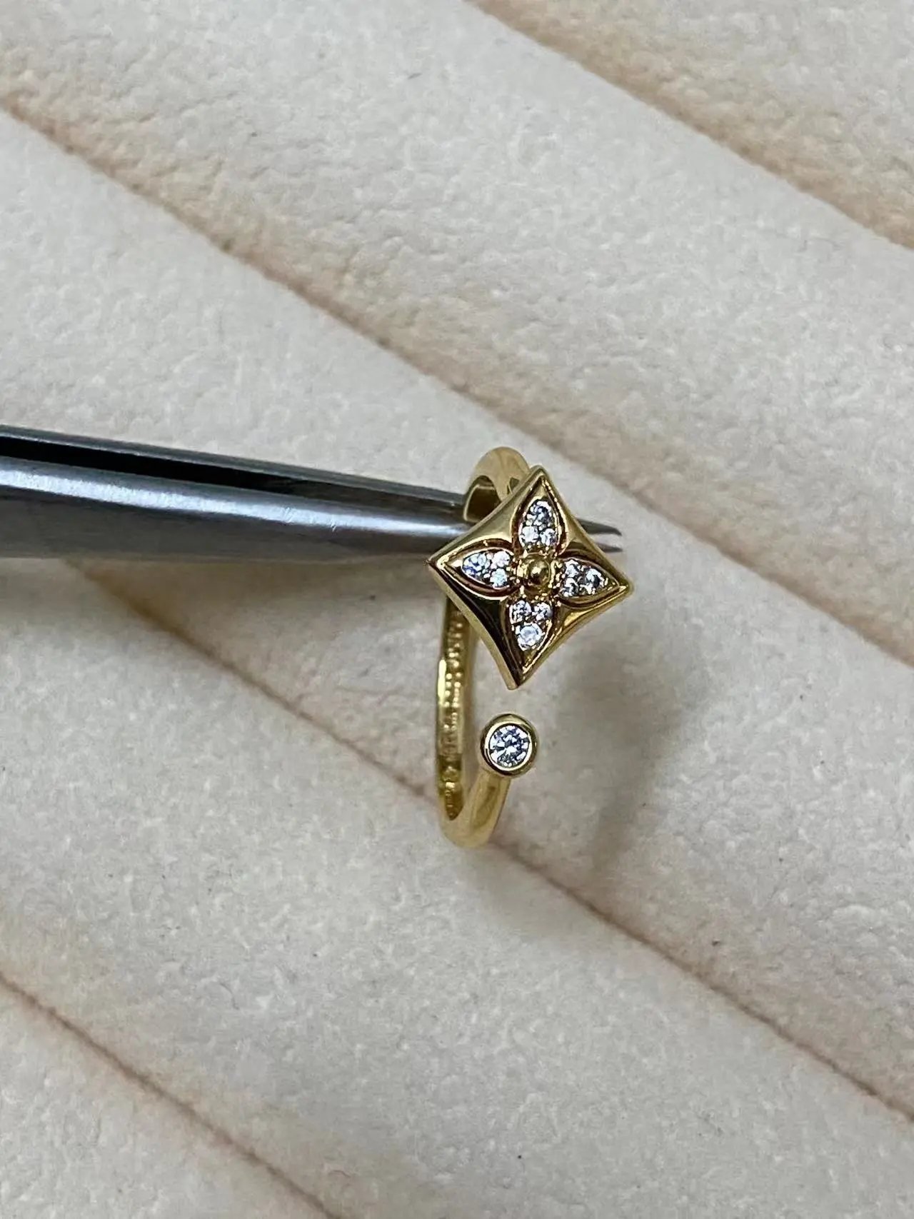 Yves Saint Laurent Jewelry Adjustable YSL Monogram Ring — 26