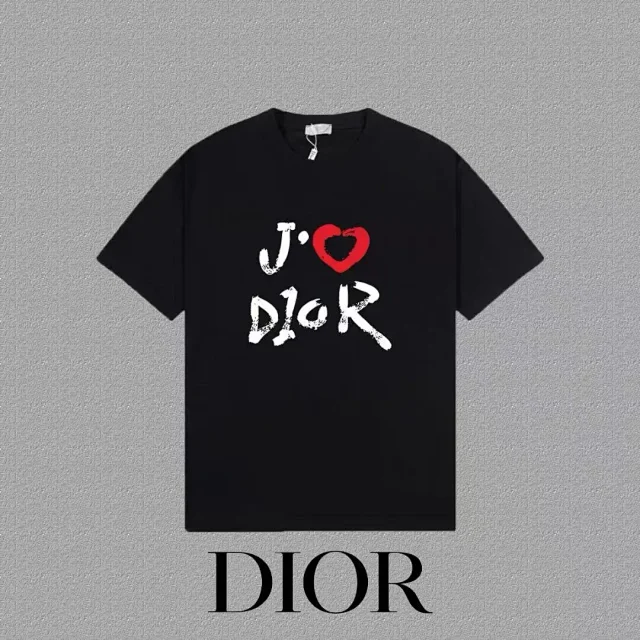 Dior T-Shirts Logo Print Short-Sleeve product detail image 5