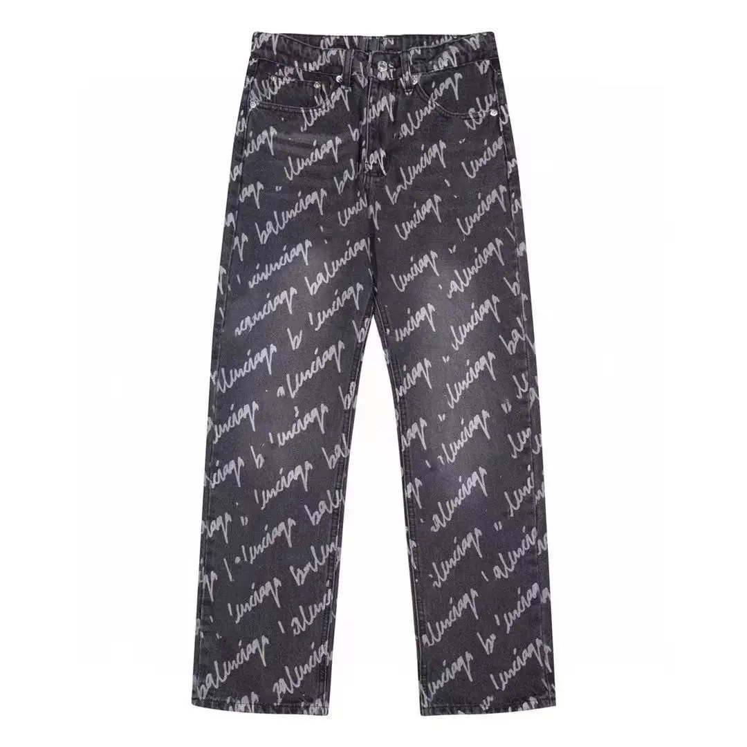Balenciaga Jeans Denim with logo print, side stripes, or flared-leg designs — 28