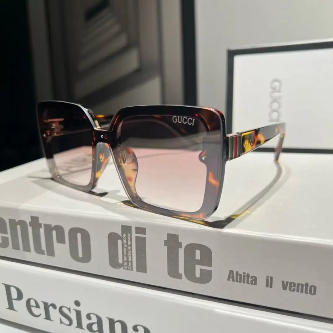 Gucci Eyewear Square Metal-Frame Sunglasses — 6