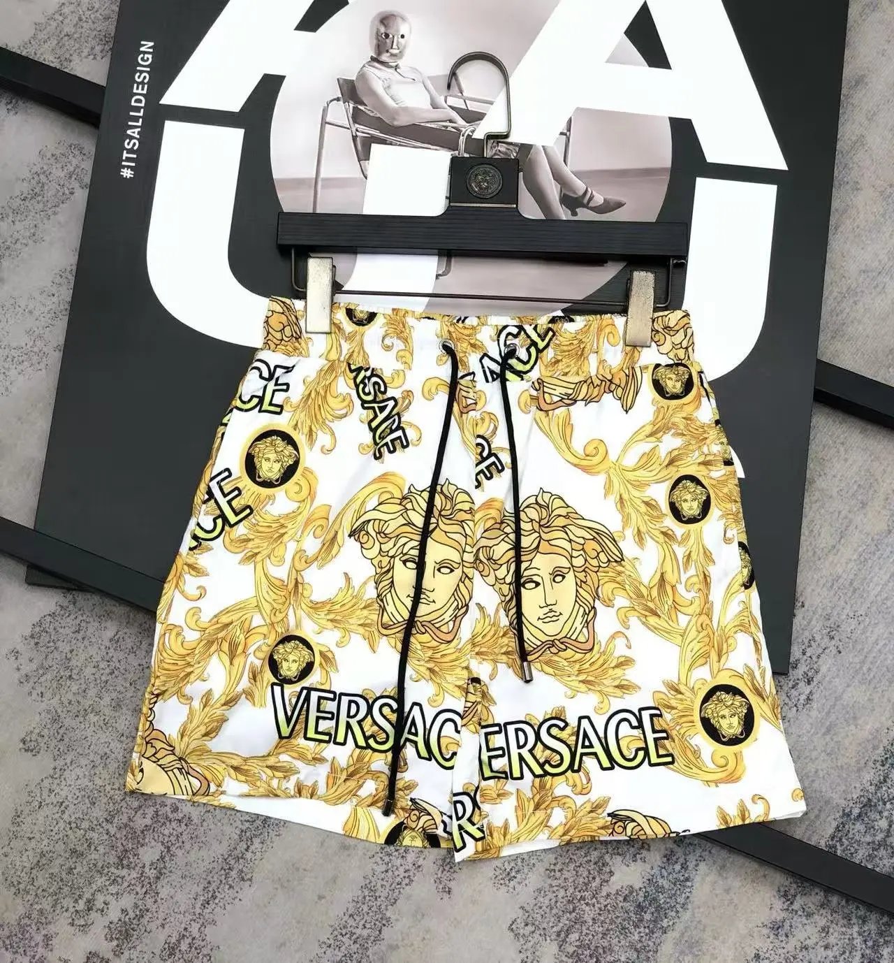 Dior Swimwear Logo Print Swim Shorts — 30