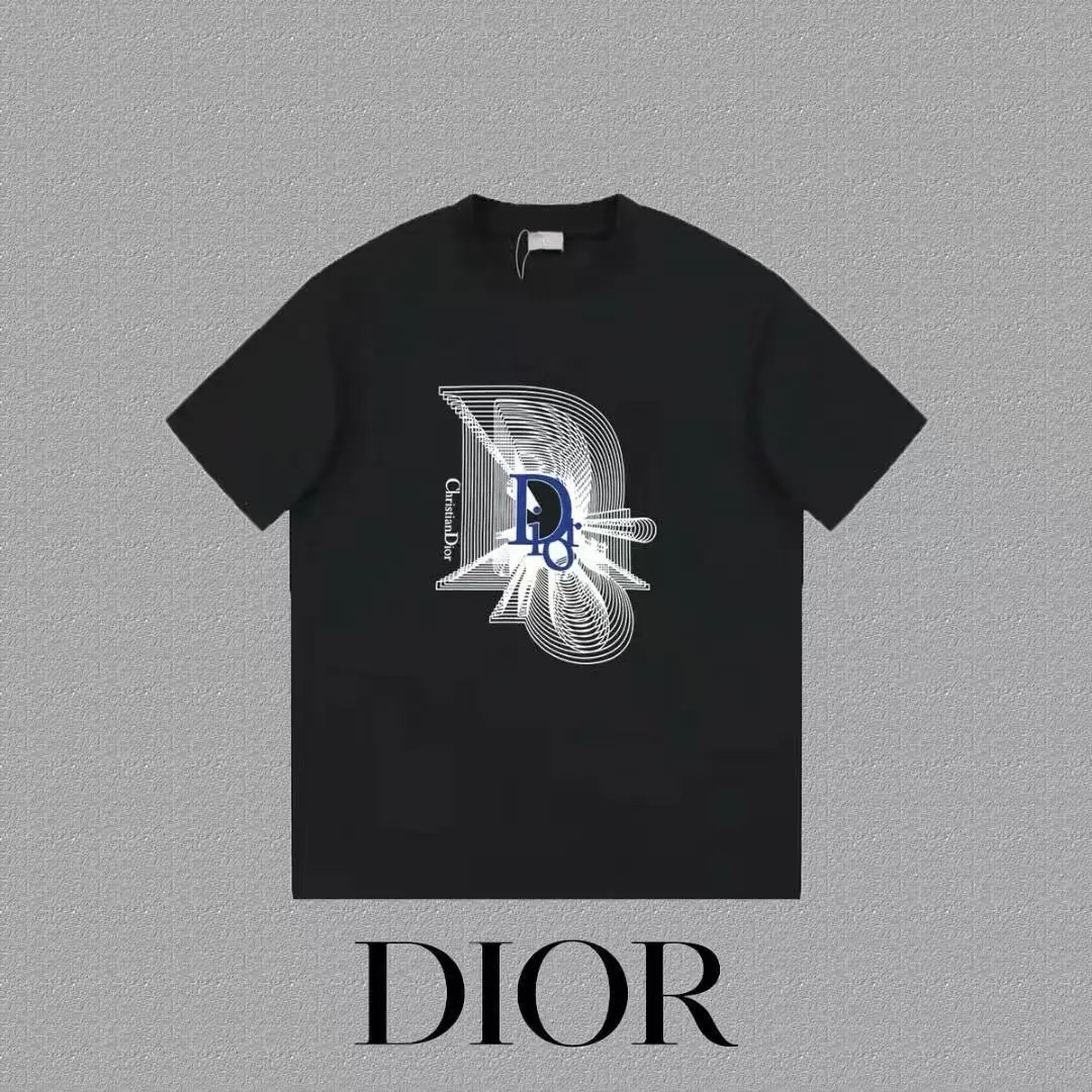 Dior T-Shirts Logo Print Short-Sleeve — 23