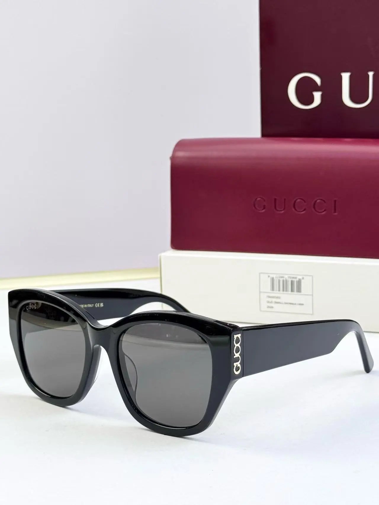 Gucci Eyewear Square Metal-Frame Sunglasses — 24