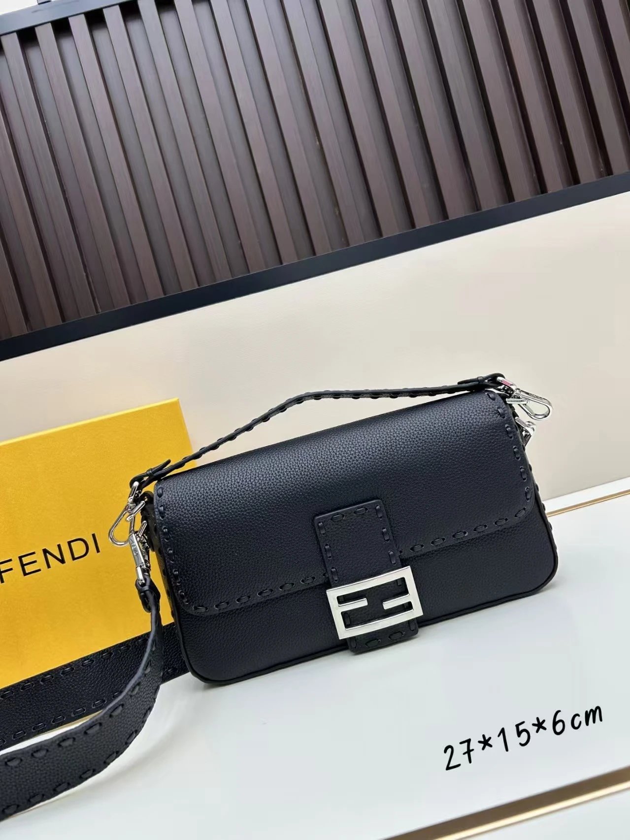 Top-grain calfskin with signature natural grain, tanned without the use of any metals