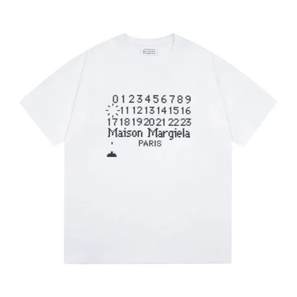 Maison Margiela Numbers Print T-Shirt White/Black - 2