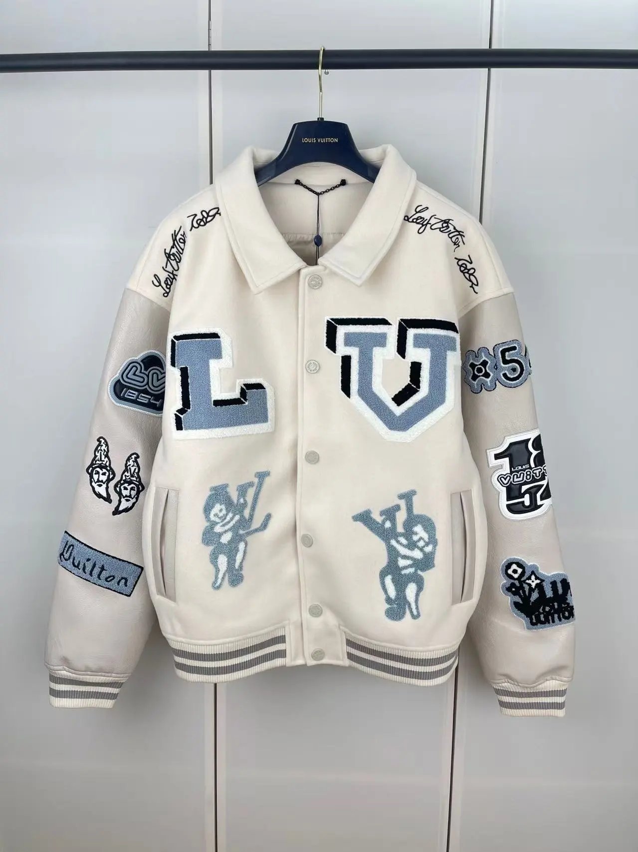 Embroidered baseball jacket