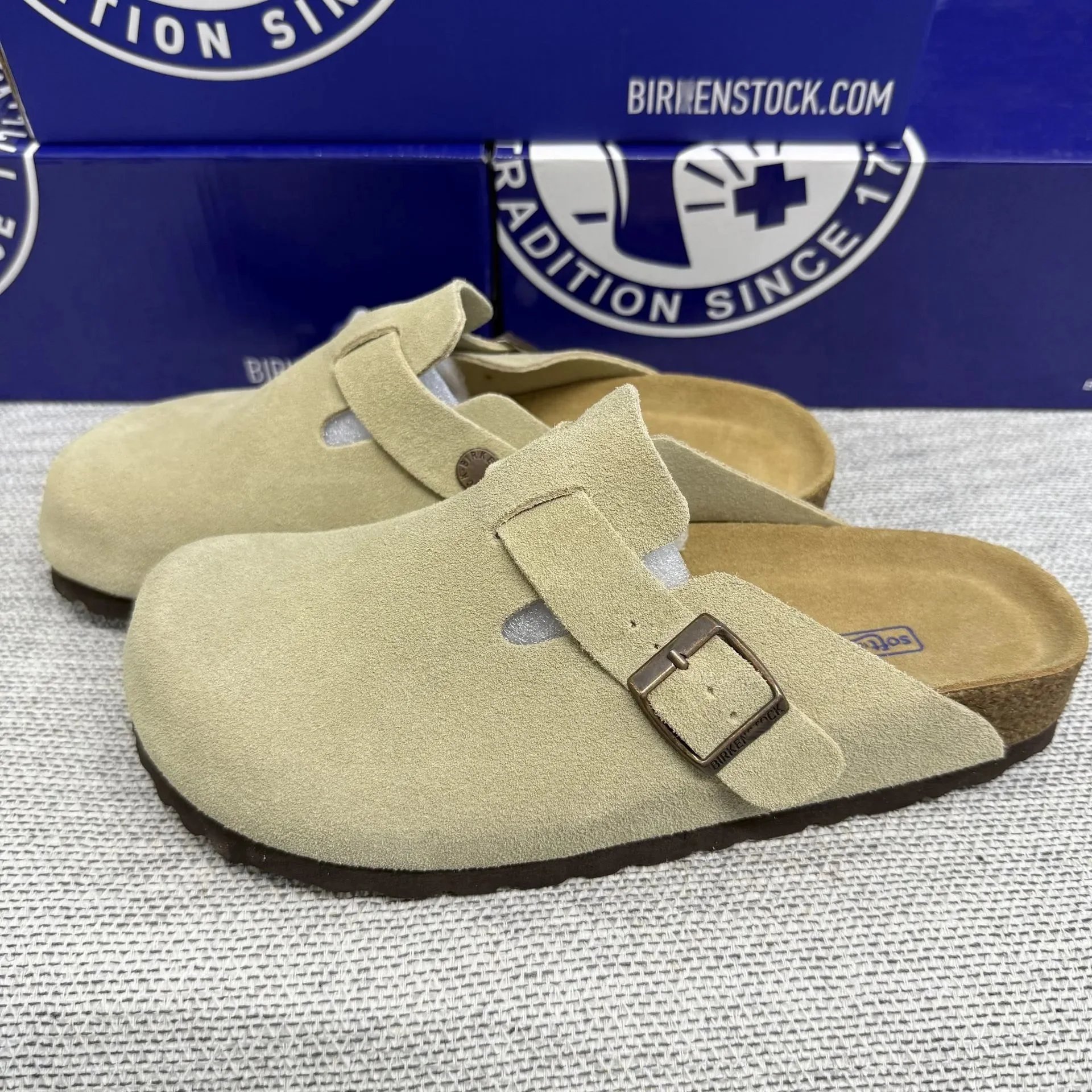 Khaki suede