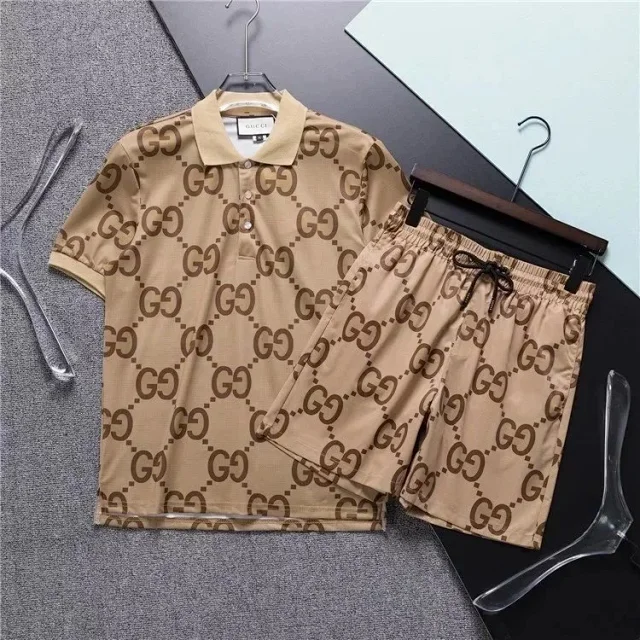 Gucci Matching Sets Monogram Short-Sleeve Top and Drawstring Shorts Set product detail image 4