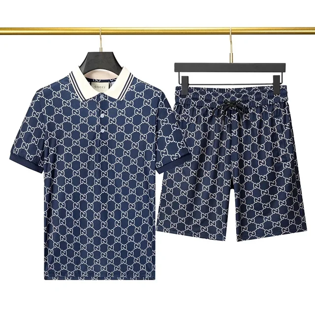 Gucci Matching Sets Monogram Short-Sleeve Top and Drawstring Shorts Set product detail image 7