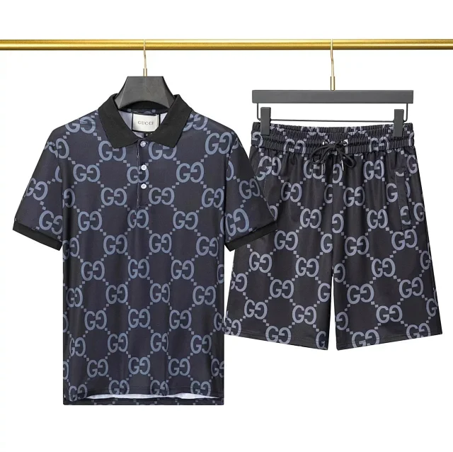 Gucci Matching Sets Monogram Short-Sleeve Top and Drawstring Shorts Set product detail image 8