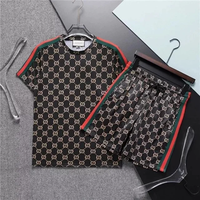 Gucci Matching Sets Monogram Short-Sleeve Top and Drawstring Shorts Set product detail image 9