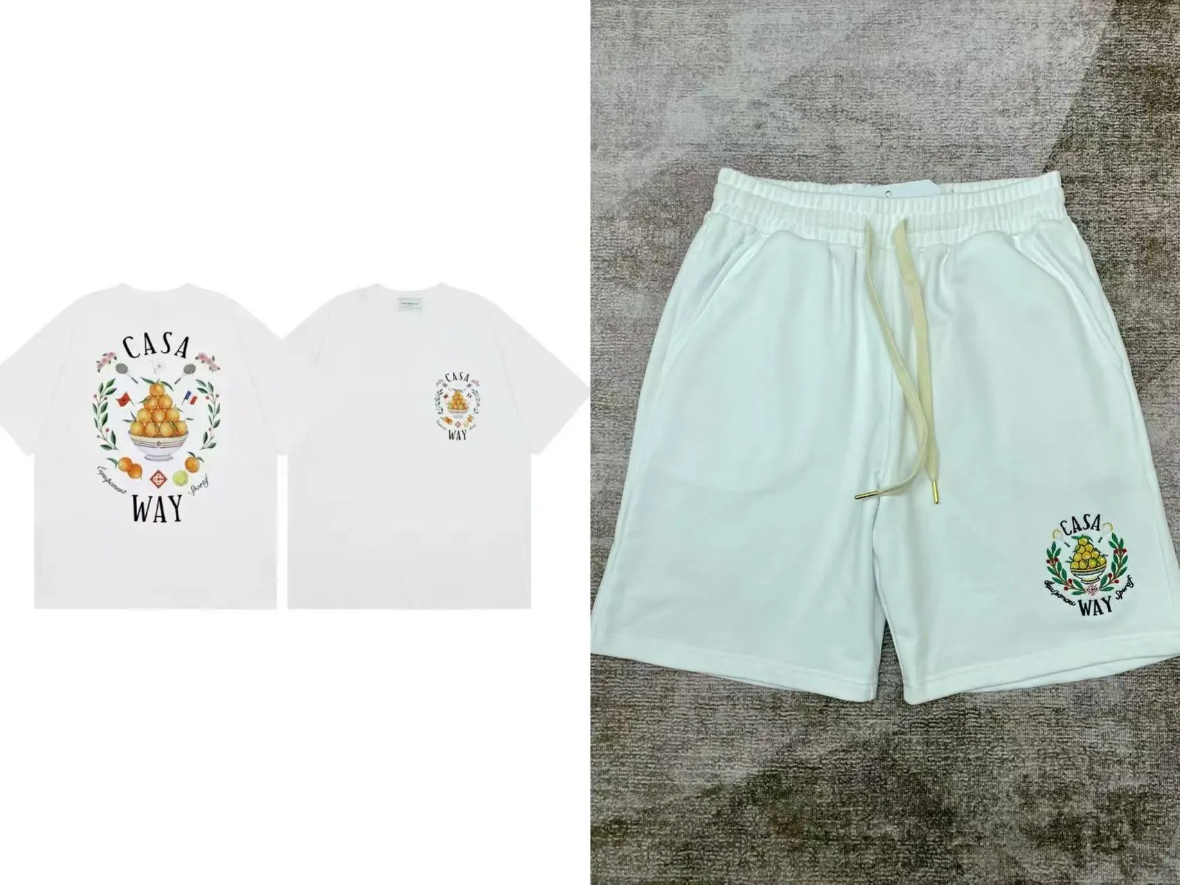 Casablanca Tennis Club Graphic T-Shirt and Shorts Set Black - 13