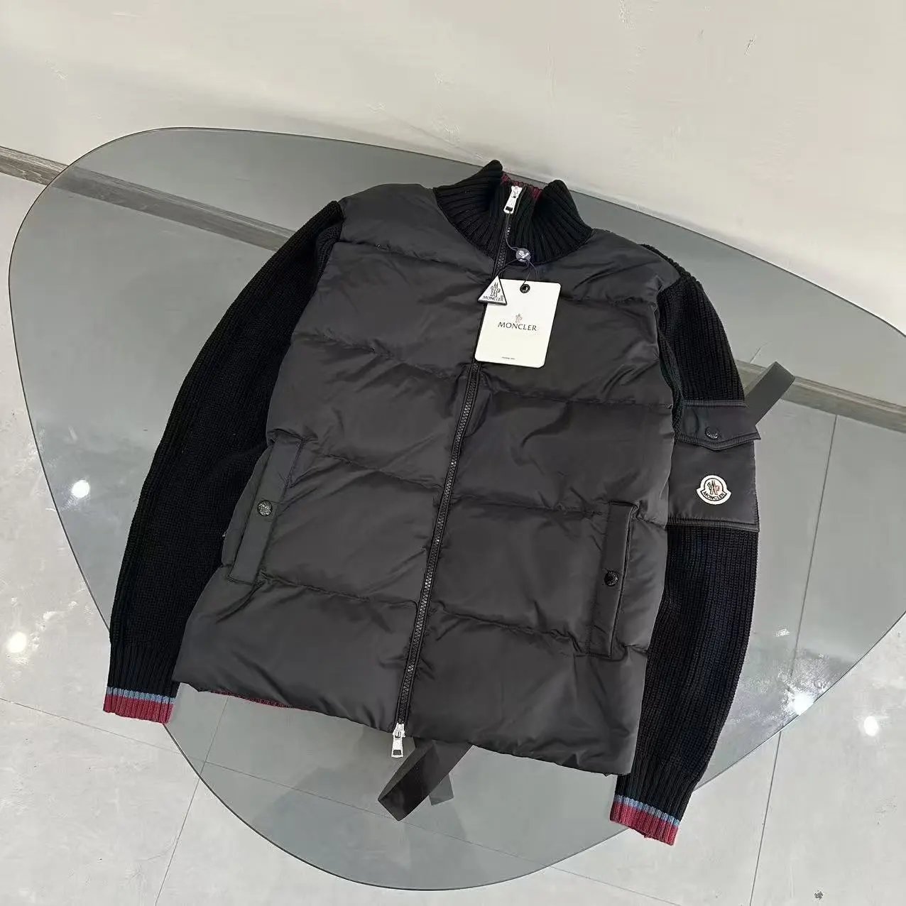 Black cardigan cotton jacket