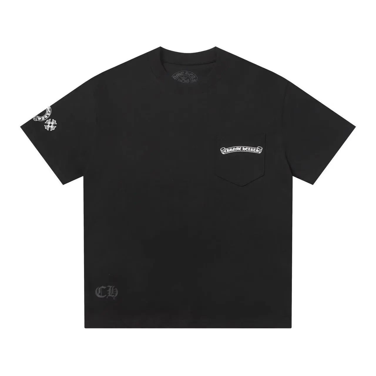 Black Short Sleeve Letter 5