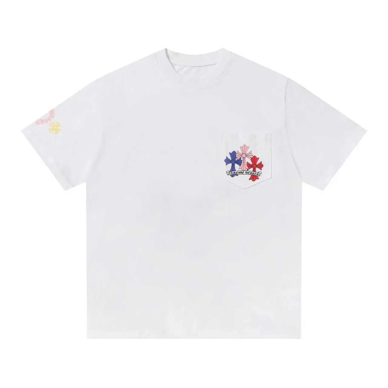 White Multicolor Short Sleeve 4