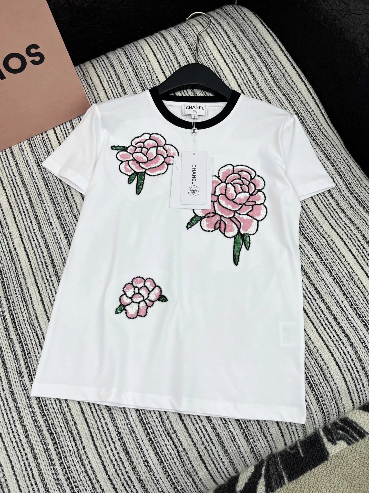 Chanel CC Logo Graphic Black T-Shirt - 3