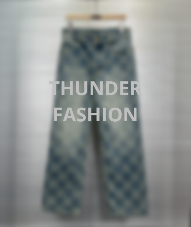 Light blue checkerboard patterned pants