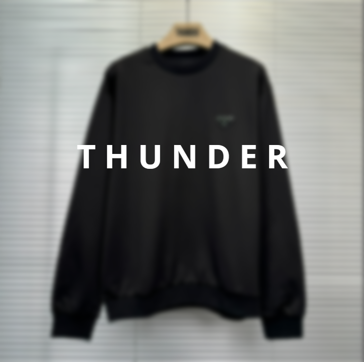 Black round neck hoodie