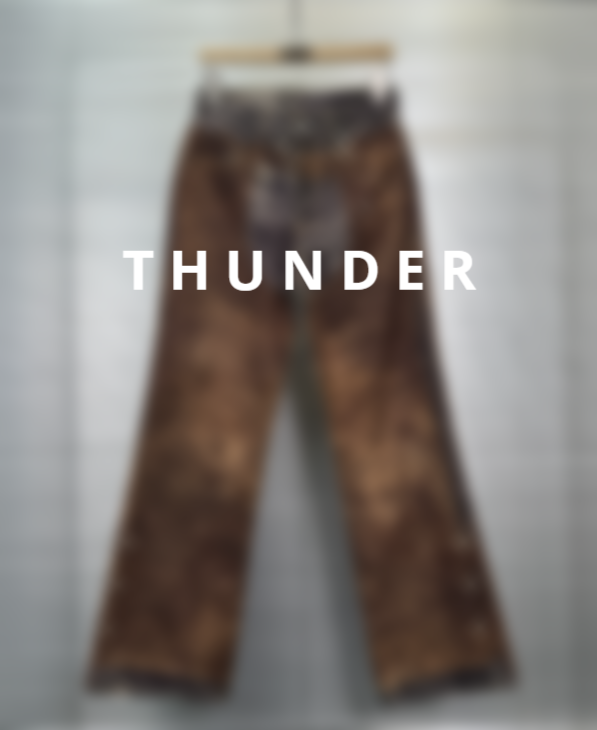 Digital Printed Jeans Brown