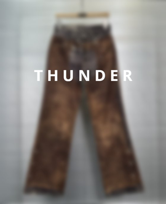 Digital Printed Jeans Brown