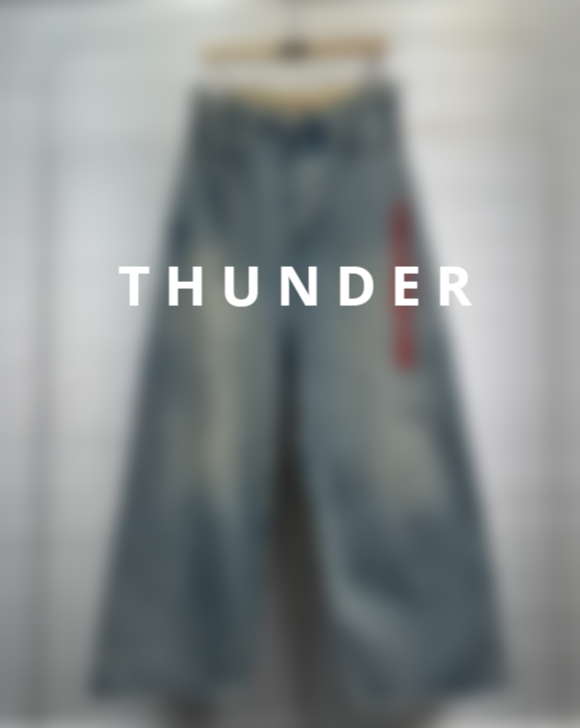 Red letter embroidered wide leg jeans