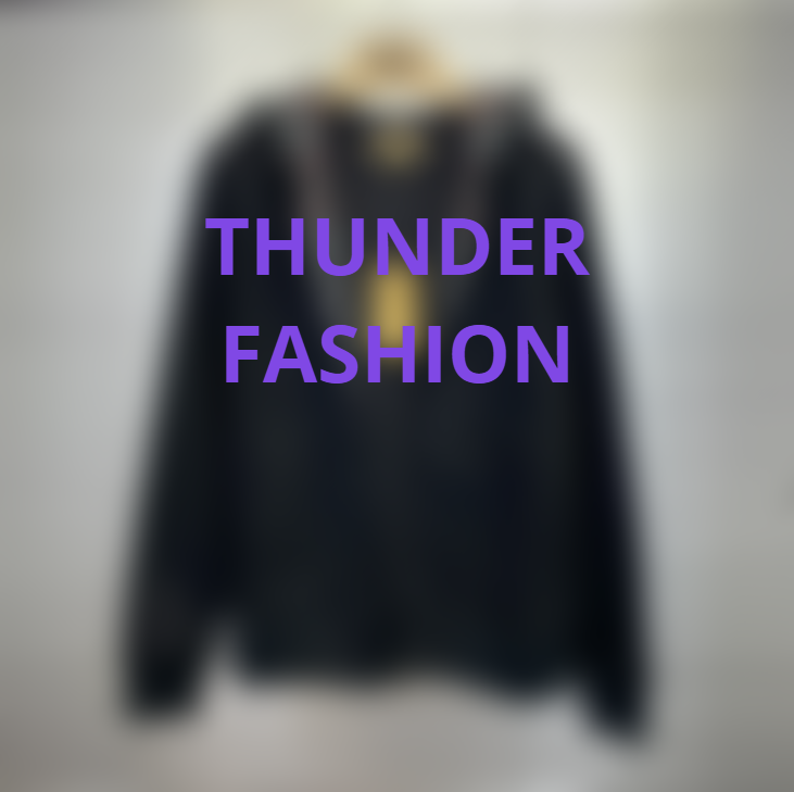 Hooded Cardigan with Embroidered War Horse Design on Chest