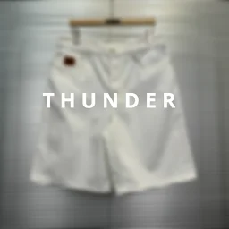 thumbnail for Plain white denim cropped pants