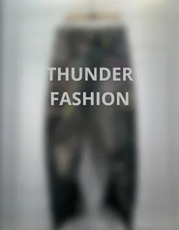 thumbnail for Twisted foot print trousers