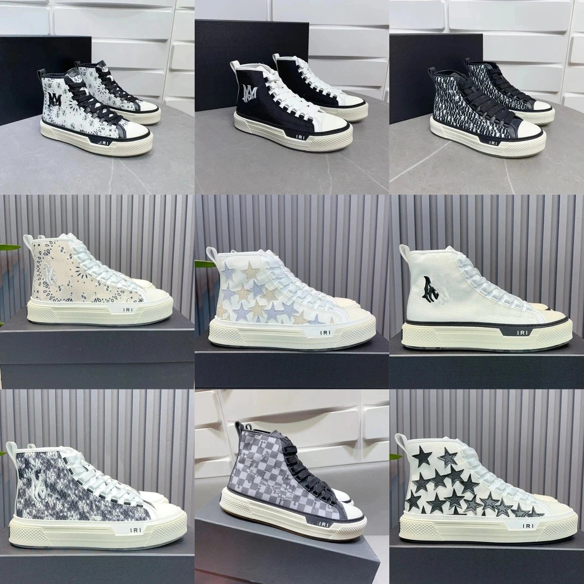 Brand casual high-top sneakers