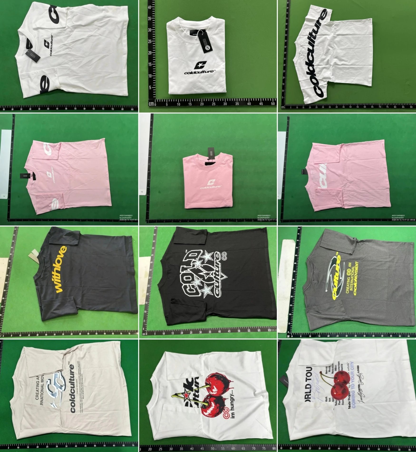 Short Cold basic short-sleeved T-shirt for men and women couples