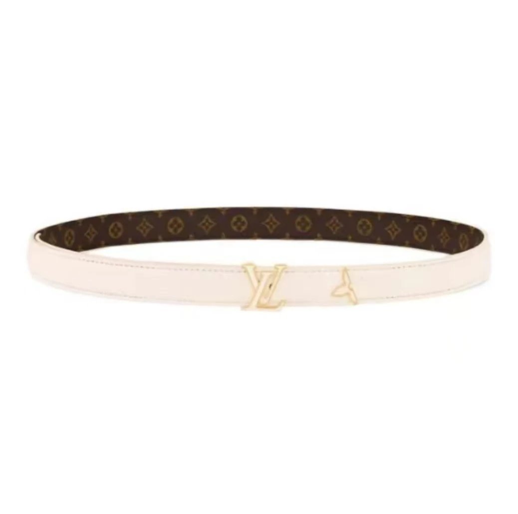 Louis Vuitton LV Iconic Reversible Belt Monogram Canvas Cream