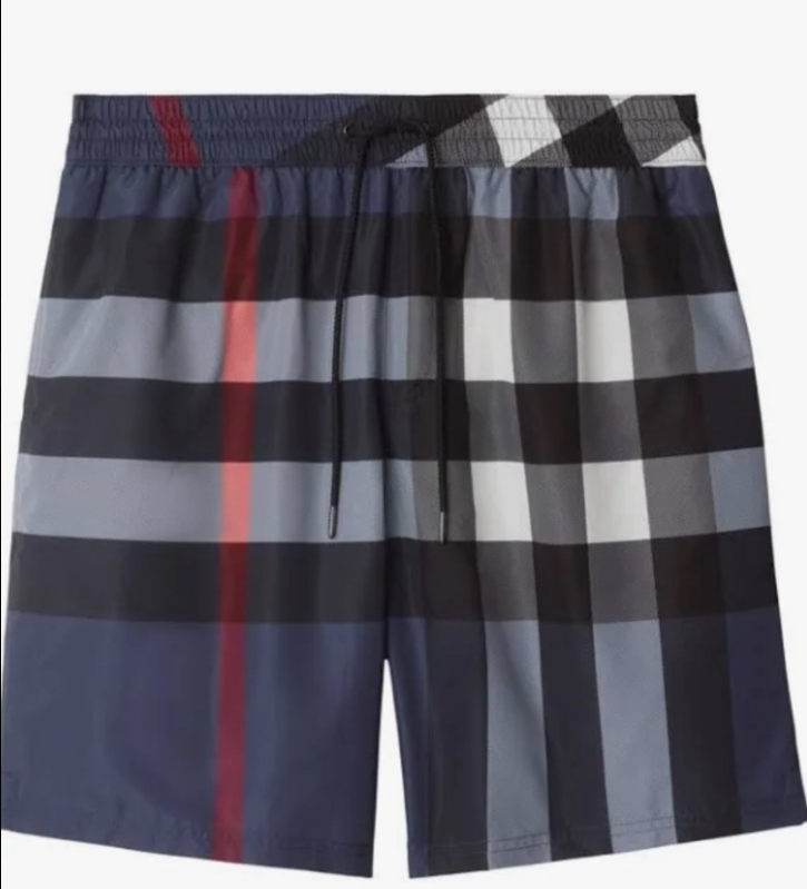 Burberry Shorts Check Navy