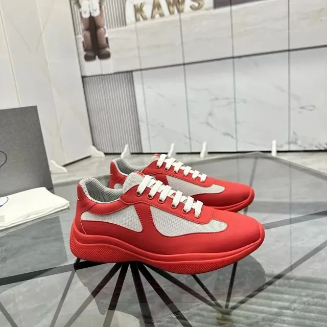 Prada Sneakers Low-top lace-up mesh and patent product detail image 10