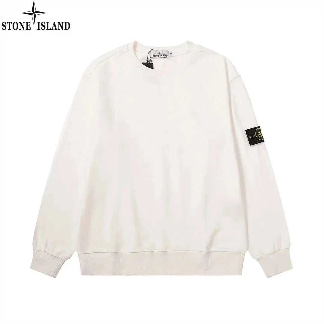 C.P. Company Hoodies & Sweatshirts Goggle-Lens Hood Full-Zip — Stone Island - White Crewneck
