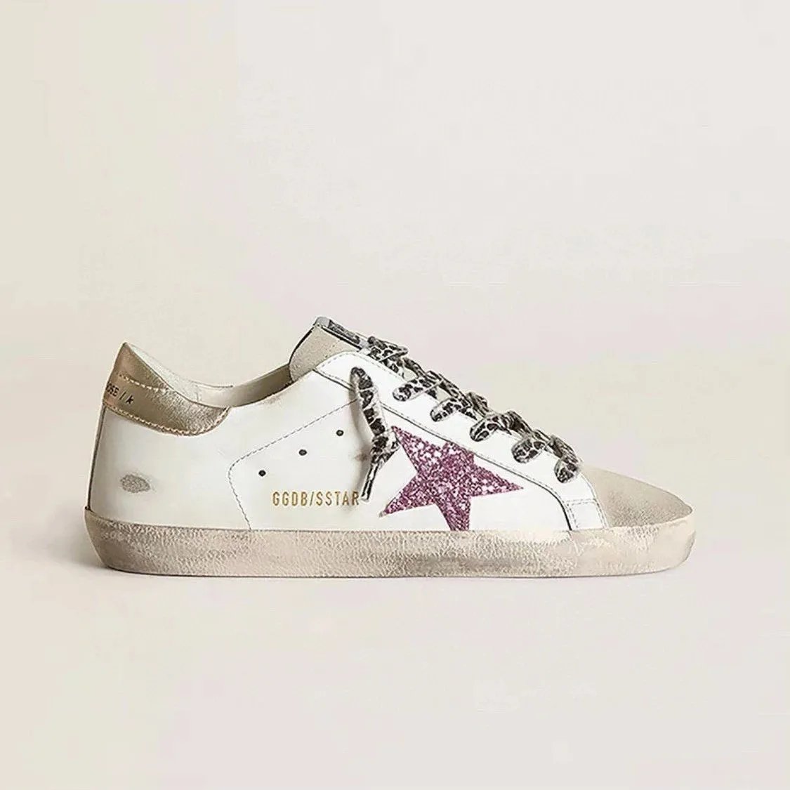 Golden Goose Superstar White and Brown Leather Sneakers - 13