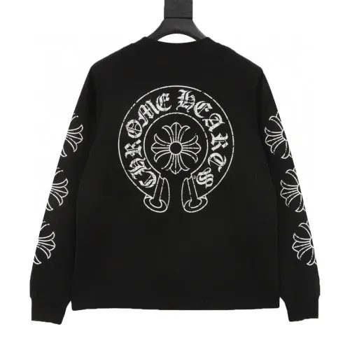 Chrome Hearts Black Long-Sleeve Crewneck Sweatshirt - 1