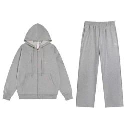 thumbnail for alo*Autumn/Winter Sports Hooded Sweatshirt Set Relaxed Fit Unisex cotton Hoodie Set