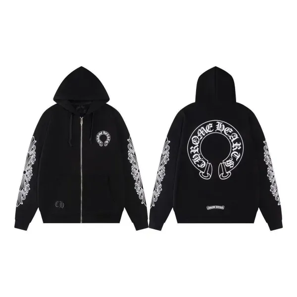 Chrome Hearts x Unknown Model Black Embroidered Hoodie - 9