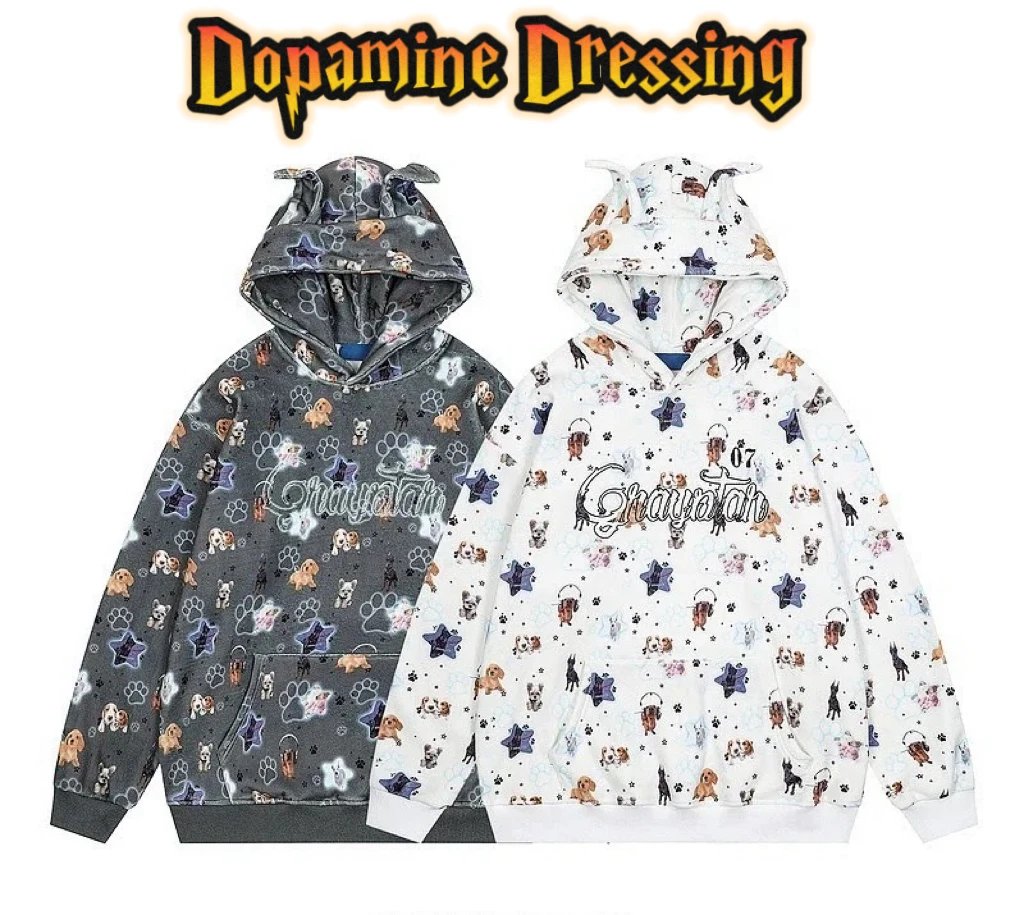 Dopamine Padded Sweater Loose Rabbit Ears Hooded