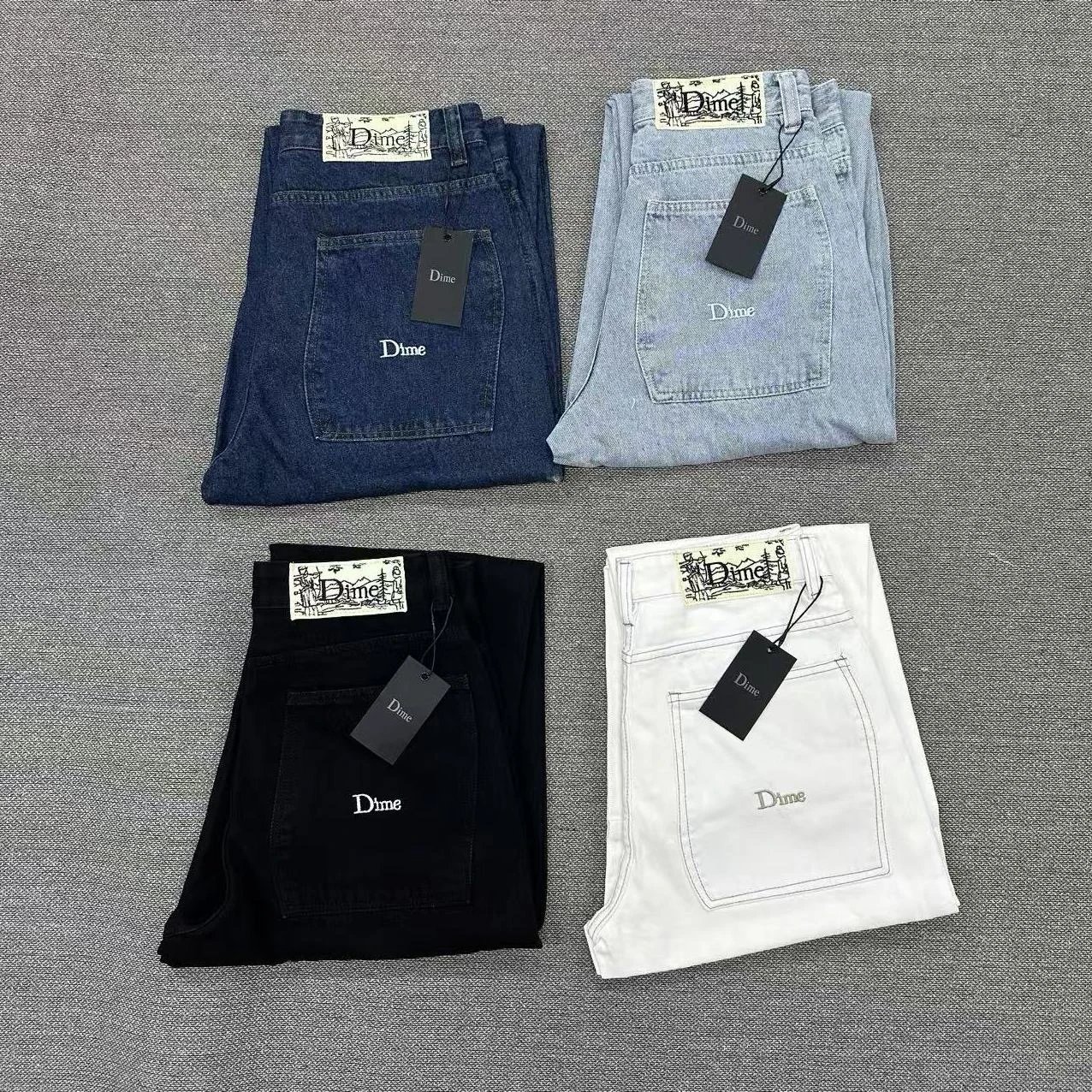 Dime Classic Straight Fit Black Jeans - 4