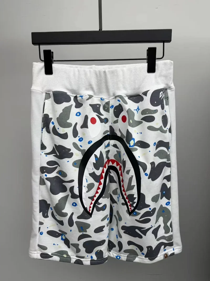 A Bathing Ape Shark Blue Camo Sweat Shorts