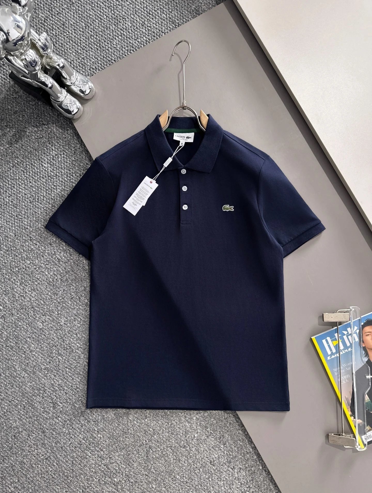 Lacoste Solid Color Cotton Polo Shirt