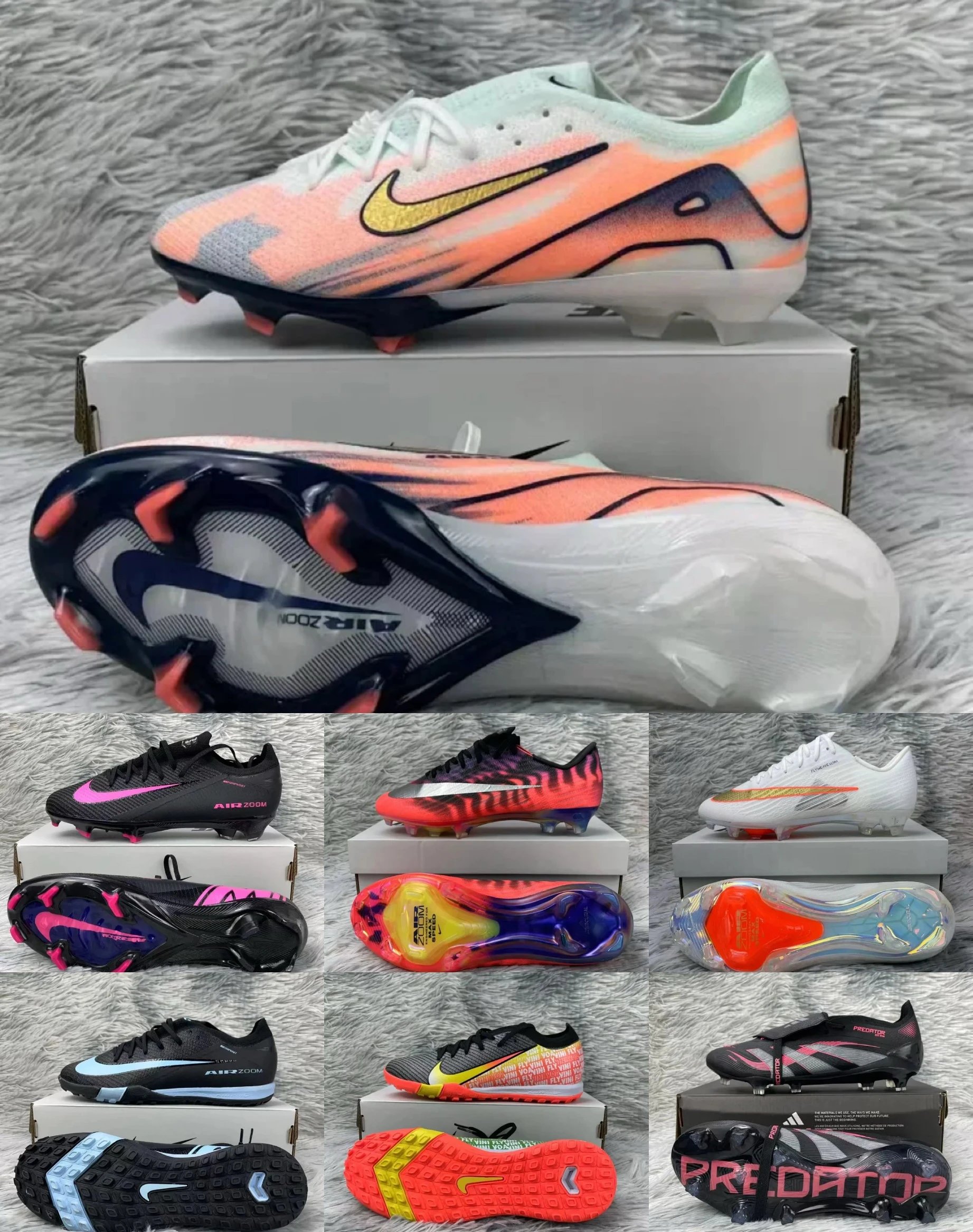 Nike Air Zoom Mercurial 16/17 FG/TF & Predator 25-26 Elite FG Soccer Cleats