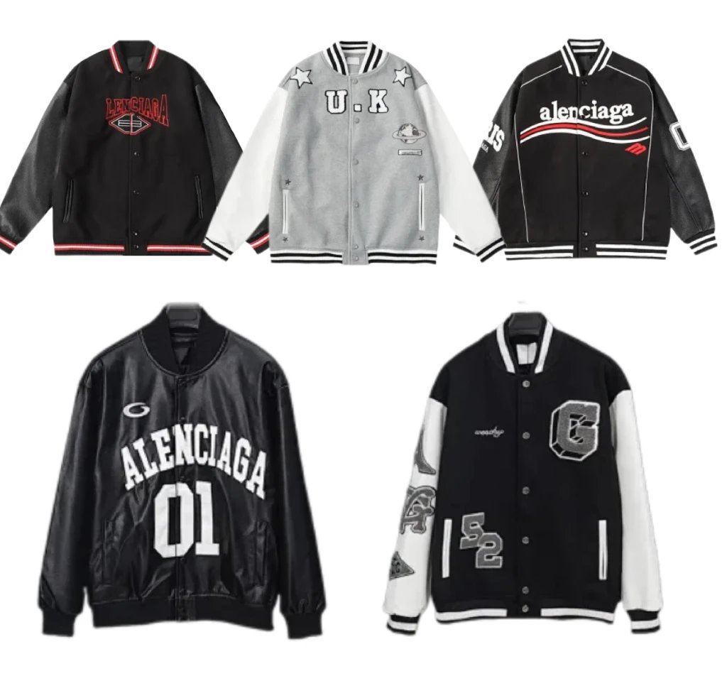 Heavy-Duty Embroidered Leather Baseball Jacket